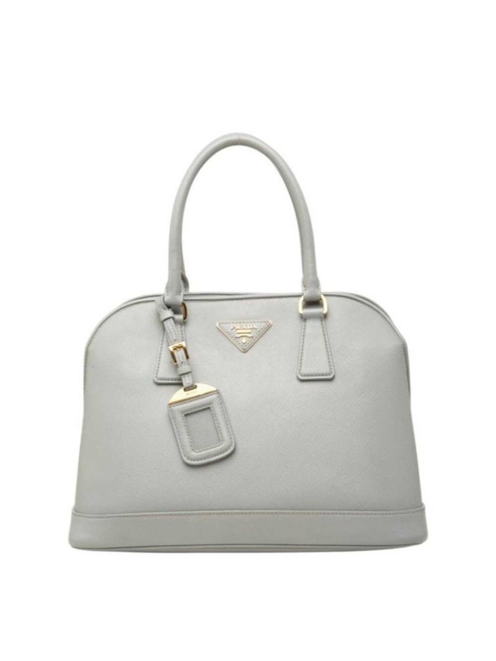 Prada Handbag Blue Gray Leather